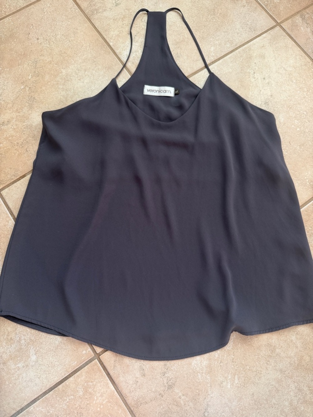 Veronica M Dark Gray Racerback Camisole Top